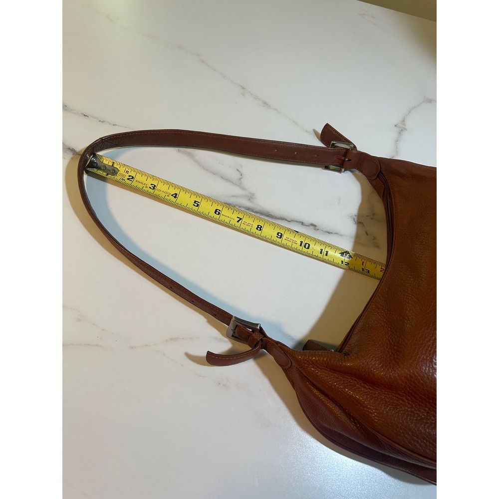 Stone Mountain Pebbled Leather HoboBag Cognac Brown Shoulder Purse Vintage Style - Picture 8 of 8